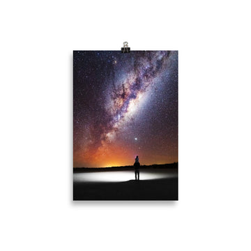 Daughter & Dad Under the stars on the Eyre Peninsula Poster